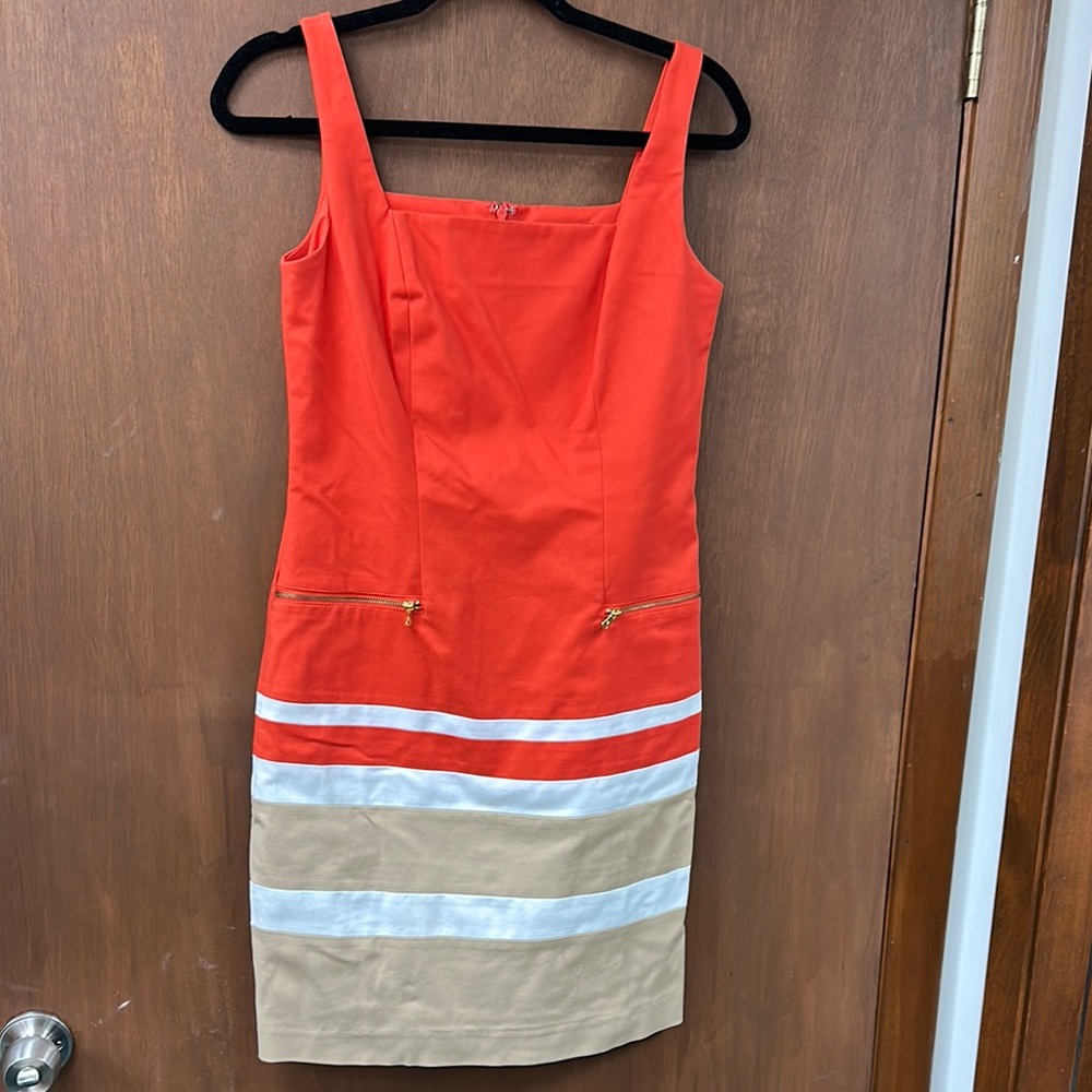 Lauren Ralph Lauren Orange Sheath Mini Dress